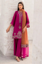 3PC EMBROIDERED DHANAK SUIT - SW341 - Image 4