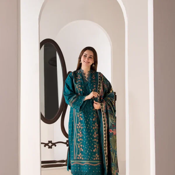 3PC EMBROIDED DHANAK - SW 617