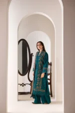 3PC EMBROIDED DHANAK - SW 617 - Image 2