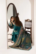 3PC EMBROIDED DHANAK - SW 617 - Image 4