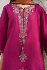 3PC EMBROIDERED DHANAK SUIT - SW341 - Image 2