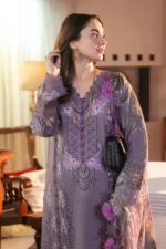 3PC EMBROIDERED DHANAK SUIT - SW626 - Image 3