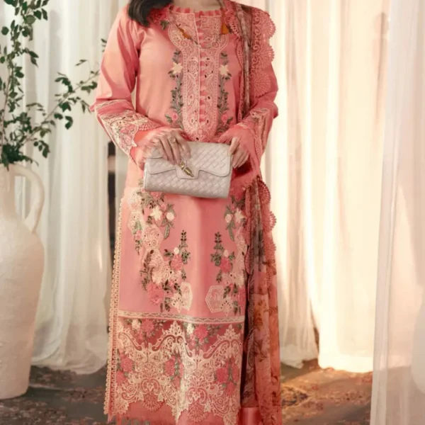 3PC EMBROIDED DHANAK - SW619