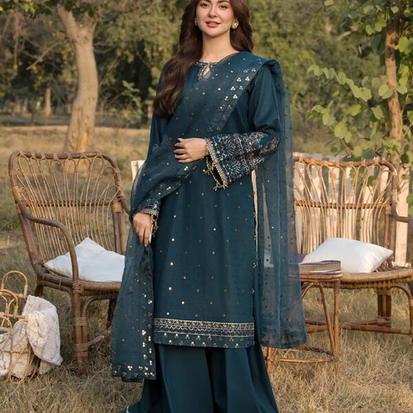 3PC DHANAK EMBROIDERED SUIT - SW635