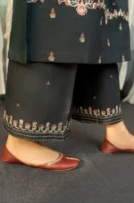 3PC EMBROIDERED DHANAK SUIT - SW637 - Image 4