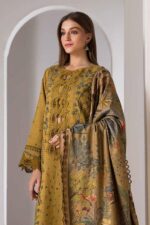3PC EMBROIDERED DHANAK - SW614 - Image 3