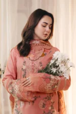 3PC EMBROIDED DHANAK - SW619 - Image 2