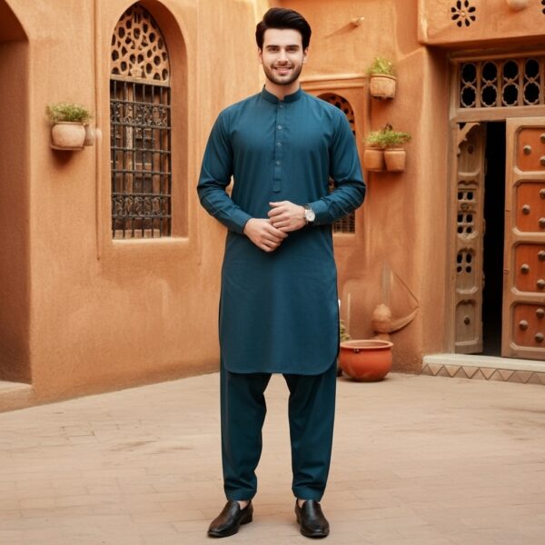 Winter Wash n Wear By Shahmeer- Petrol Blue