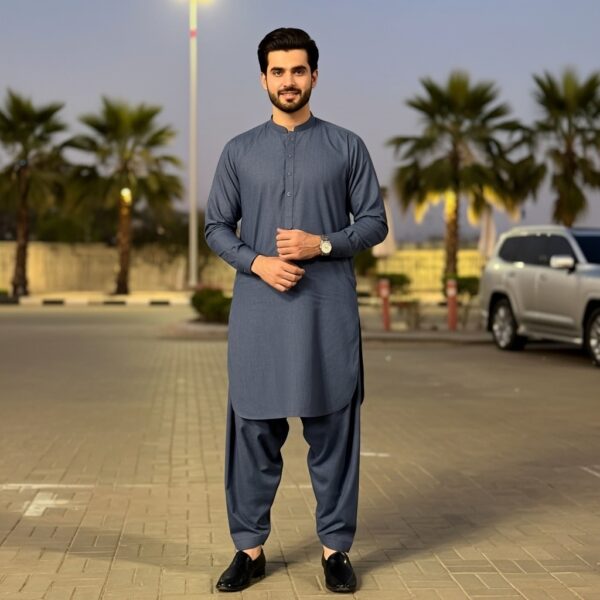 Winter Wash n Wear By Shahmeer- Steel Blue