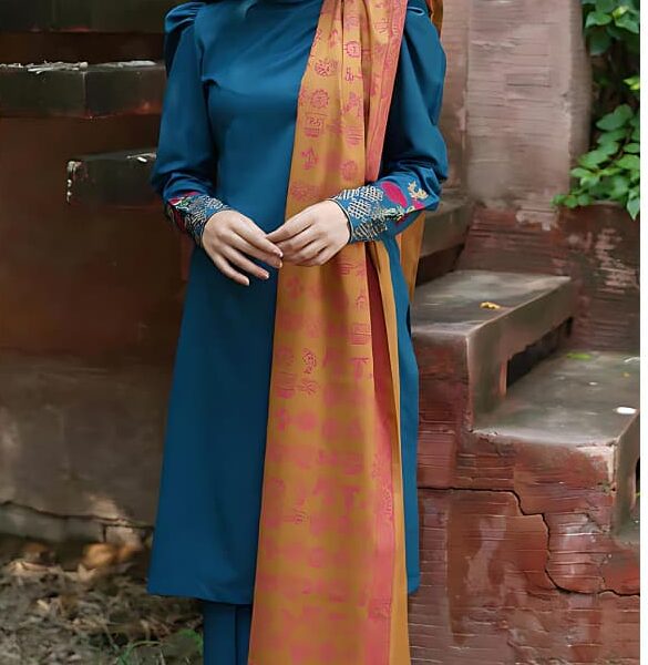 3PC DHANAK EMBROIDERED SUIT - SW606