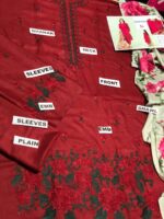 3 PIECE-EMBROIDERED DHANAK SUIT-SW824 - Image 2