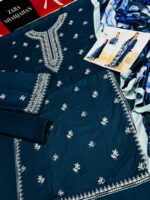 3 PC EMBROIDERED DHANAK SUIT -SW821 - Image 2