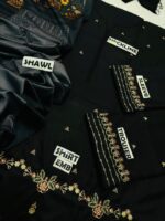 3PC EMBROIDERED DHANAK SUIT - SW637 - Image 4