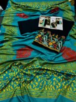 3 PIECE-EMBROIDERED DHANAK SUIT-SW569 - Image 2