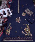 AMEEMA 3PC EMBROIDERED DHANAK SUIT - SW827 - Image 6