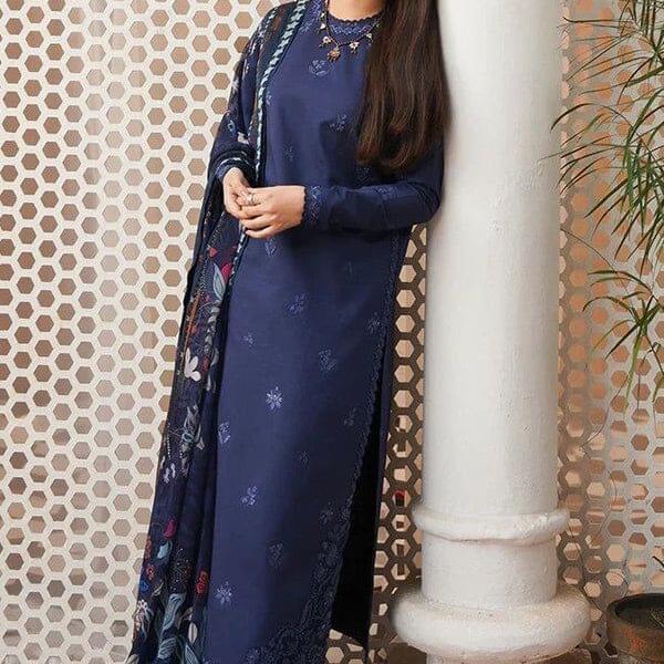 EMBROIDERED DHANAK 3PC SUIT-SW330